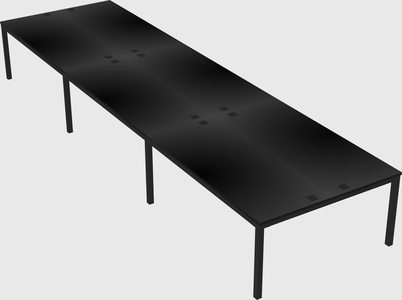 Shared rectangular desk