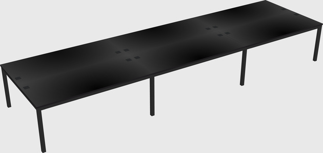 Shared rectangular desk