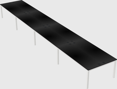 Shared rectangular desk