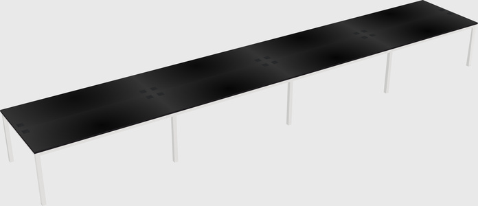 Shared rectangular desk