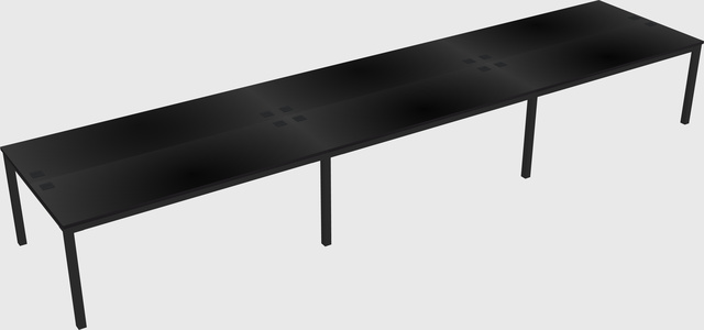Shared rectangular desk