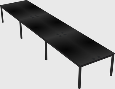 Shared rectangular desk