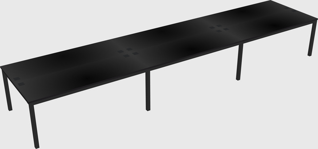 Shared rectangular desk