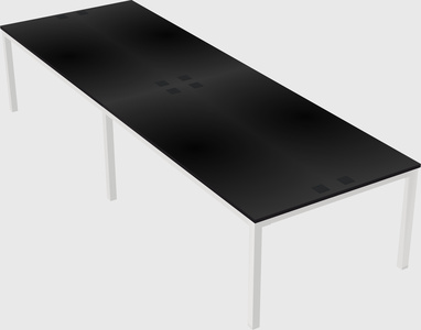 Shared rectangular desk