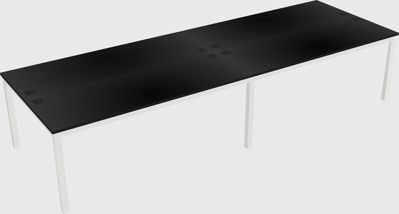 Shared rectangular desk