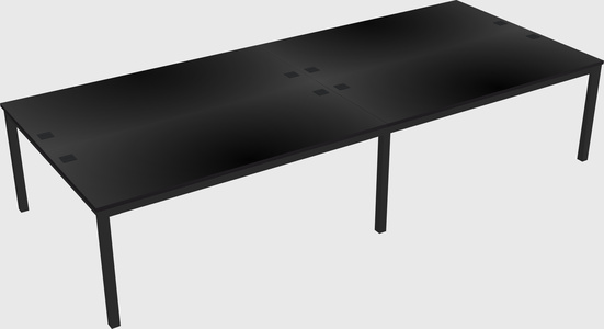Shared rectangular desk