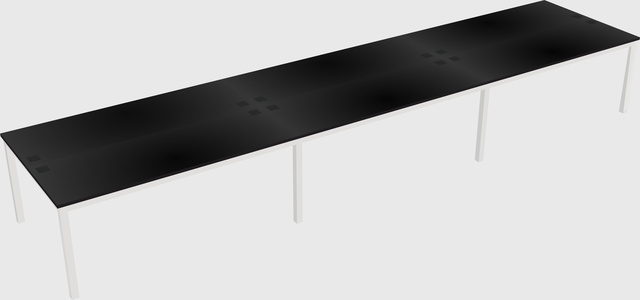Shared rectangular desk