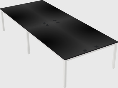 Shared rectangular desk