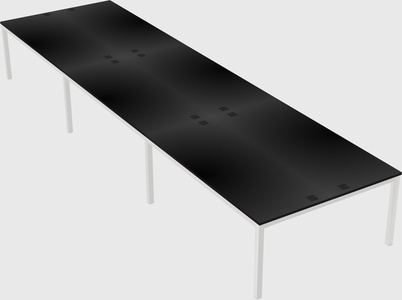 Shared rectangular desk