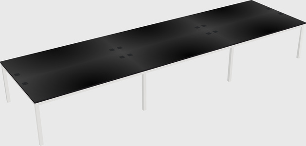 Shared rectangular desk