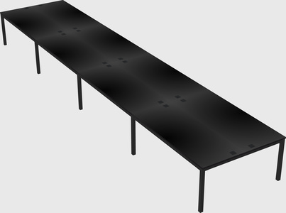 Shared rectangular desk