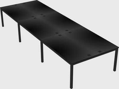 Shared rectangular desk