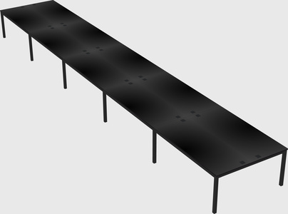 Shared rectangular desk
