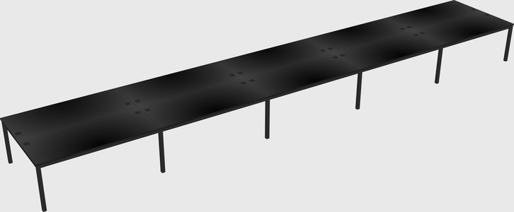 Shared rectangular desk