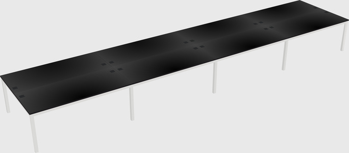 Shared rectangular desk