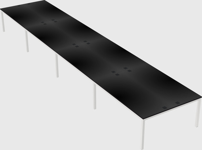 Shared rectangular desk