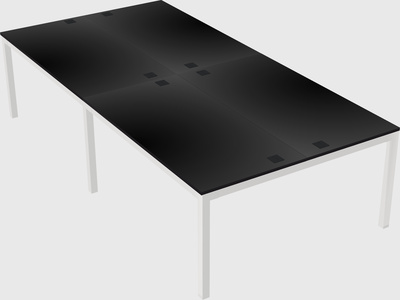 Shared rectangular desk