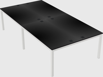 Shared rectangular desk