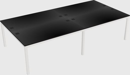 Shared rectangular desk