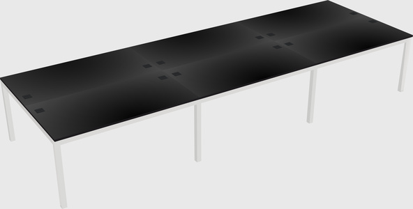 Shared rectangular desk