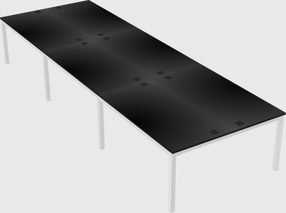 Shared rectangular desk