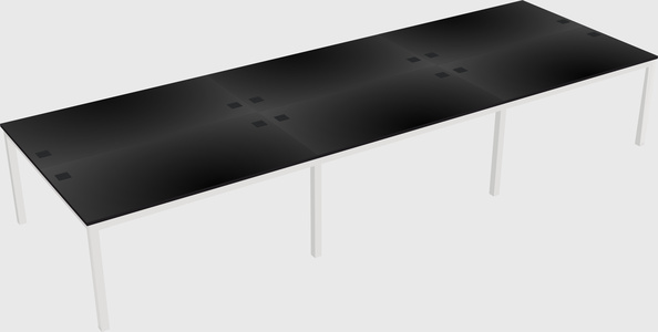 Shared rectangular desk