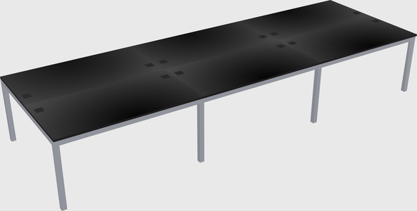 Shared rectangular desk