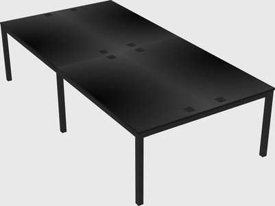 Shared rectangular desk