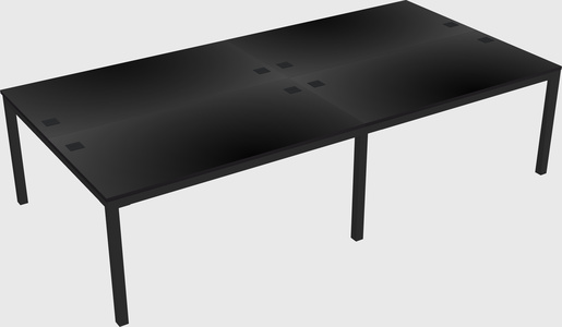 Shared rectangular desk
