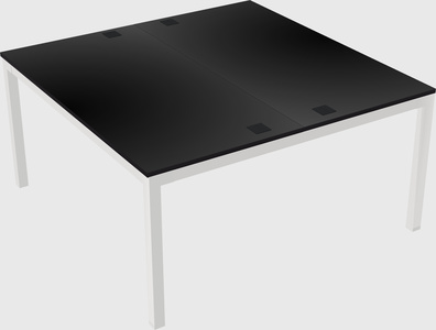 Shared rectangular desk
