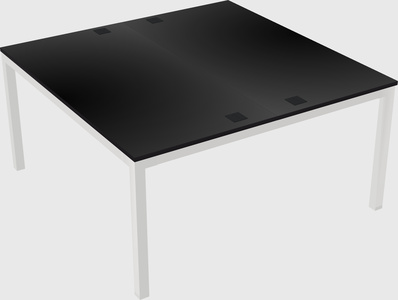 Shared rectangular desk