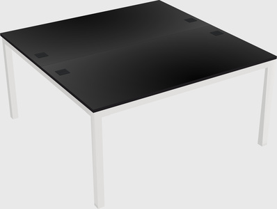 Shared rectangular desk