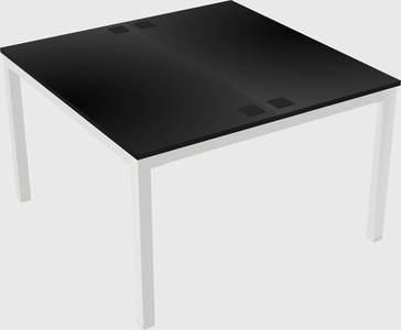 Shared rectangular desk
