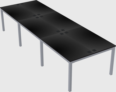 Shared rectangular desk