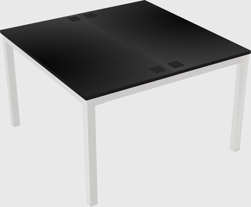 Shared rectangular desk