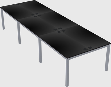 Shared rectangular desk