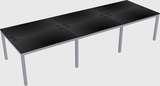 Shared rectangular desk