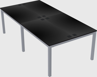 Shared rectangular desk