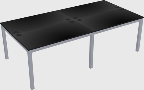 Shared rectangular desk
