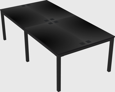 Shared rectangular desk
