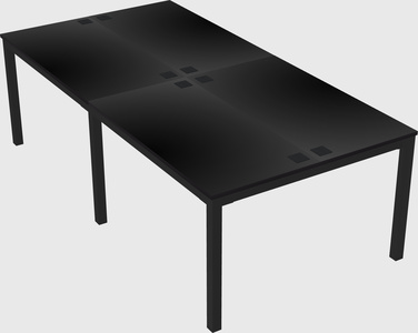 Shared rectangular desk