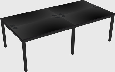 Shared rectangular desk
