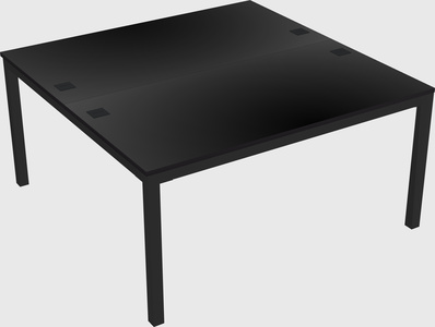 Shared rectangular desk
