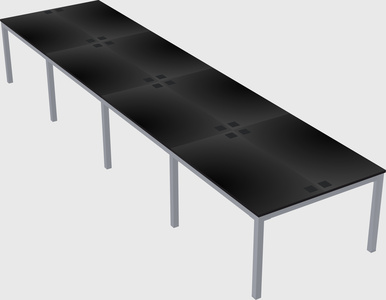 Shared rectangular desk
