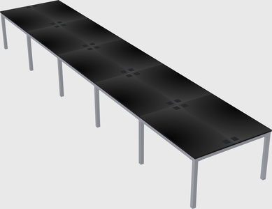 Shared rectangular desk