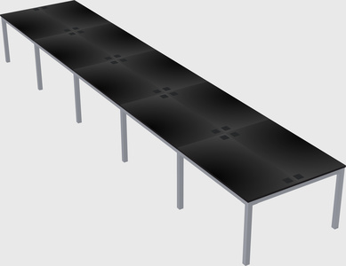 Shared rectangular desk