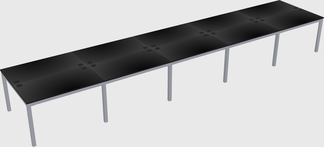 Shared rectangular desk
