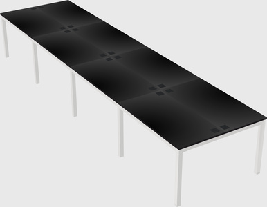 Shared rectangular desk
