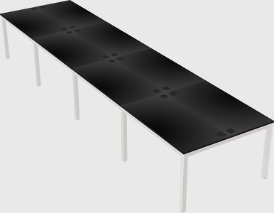 Shared rectangular desk