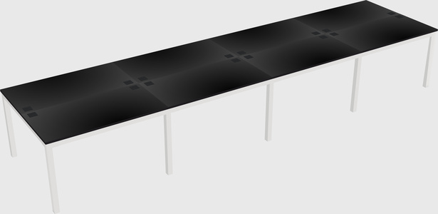 Shared rectangular desk